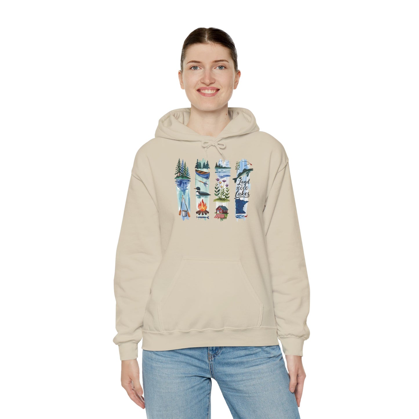 Minnesota Nature Hoodie – Unisex Sweatshirt for Forest & Lake Lovers