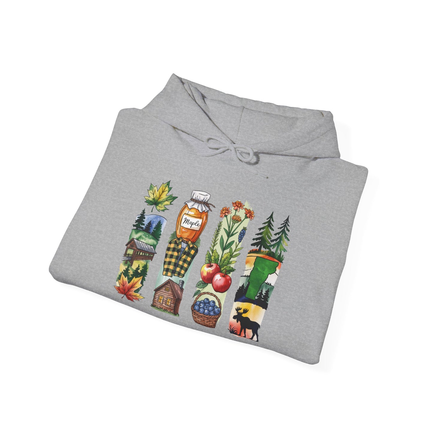 Vermont Nature Hoodie – Unisex Green Mountain State Sweatshirt for Outdoor Lovers & Travelers