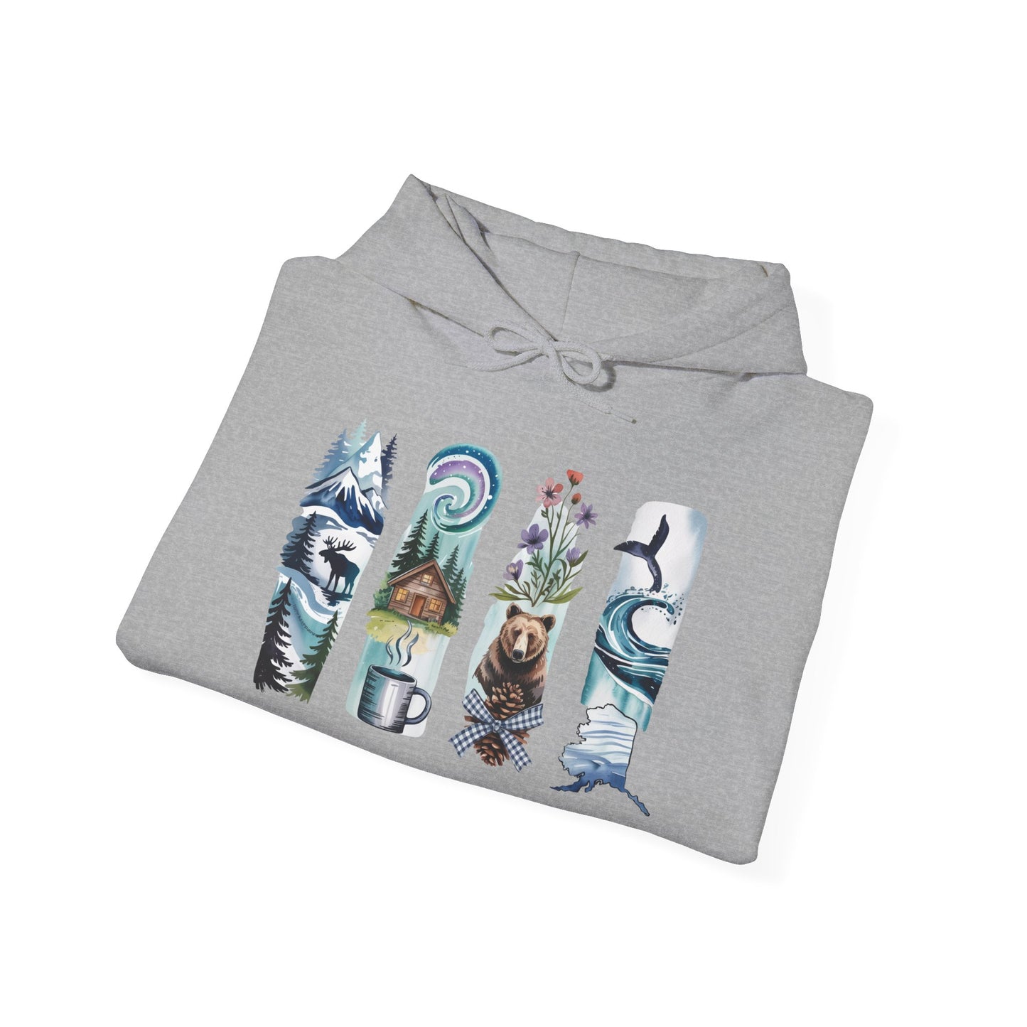 Alaska Nature Hoodie – Unisex Sweatshirt for Mountain & Glacier Explorers
