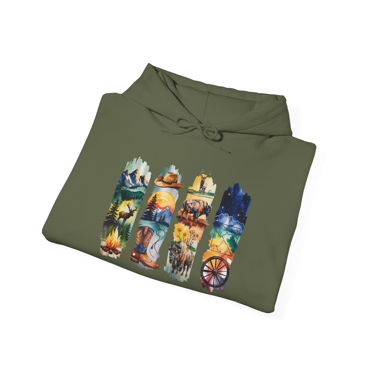 Wyoming Nature Hoodie – Unisex Scenic Nature Sweatshirt for Outdoor Lovers