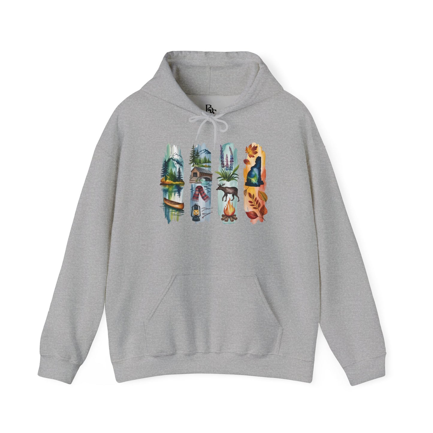 New Hampshire Nature Hoodie – Unisex Sweatshirt for Mountain & Forest Lovers