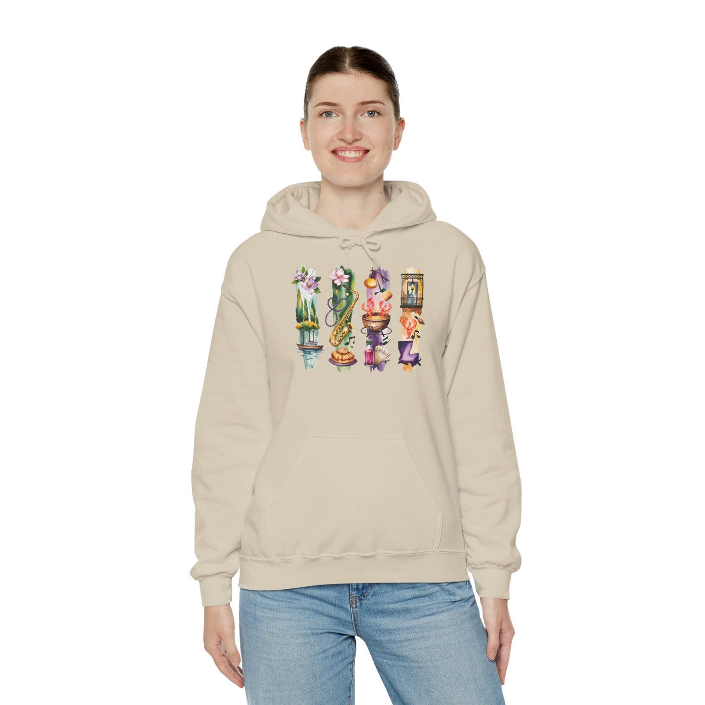 Louisiana Nature Hoodie – Unisex Sweatshirt for Music, Culture & Nature Lovers