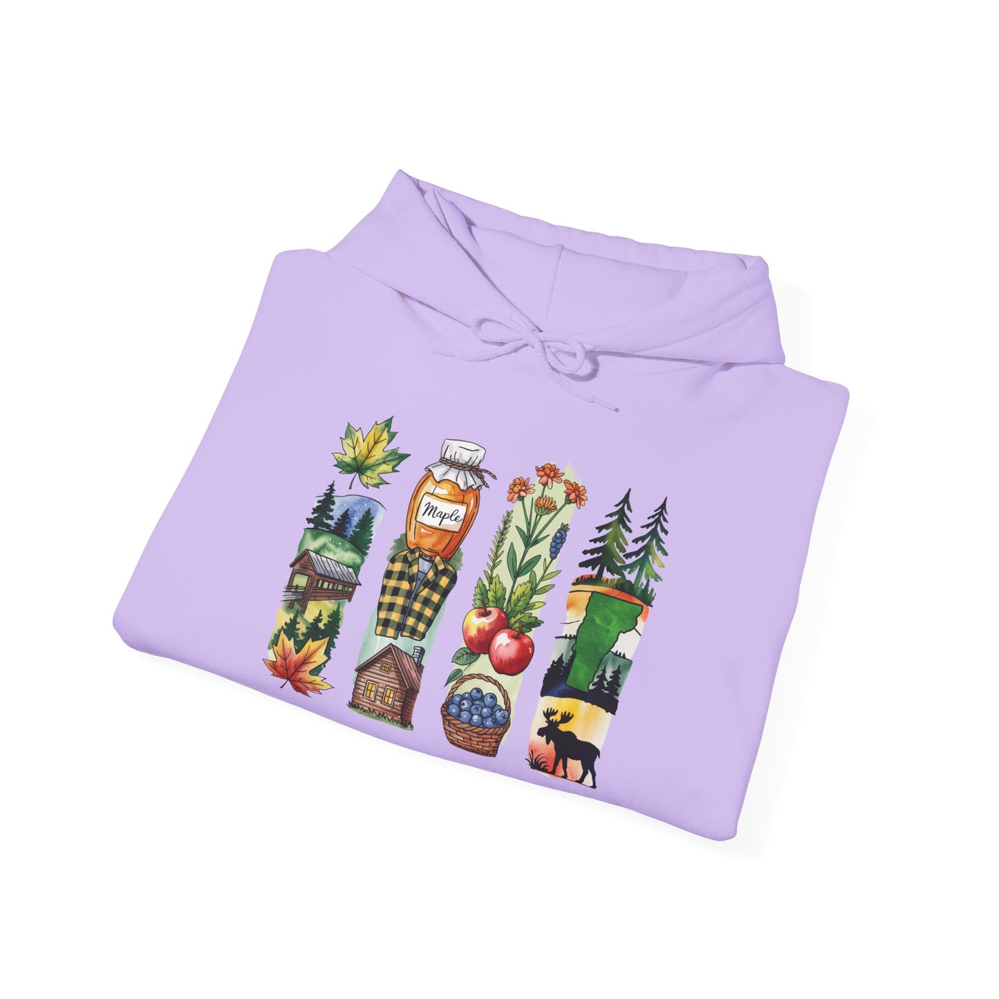 Vermont Nature Hoodie – Unisex Green Mountain State Sweatshirt for Outdoor Lovers & Travelers