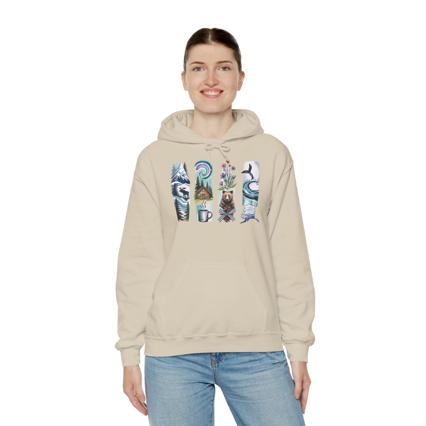 Alaska Nature Hoodie – Unisex Sweatshirt for Mountain & Glacier Explorers