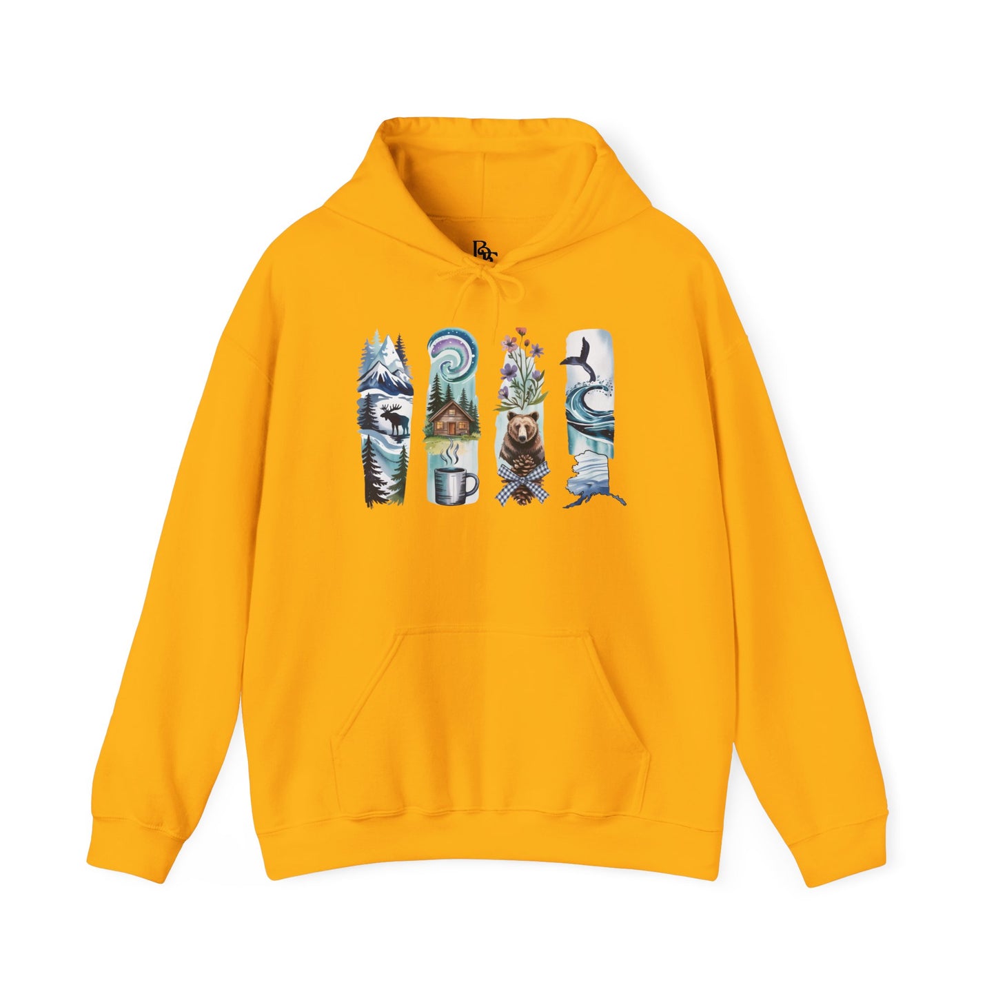 Alaska Nature Hoodie – Unisex Sweatshirt for Mountain & Glacier Explorers