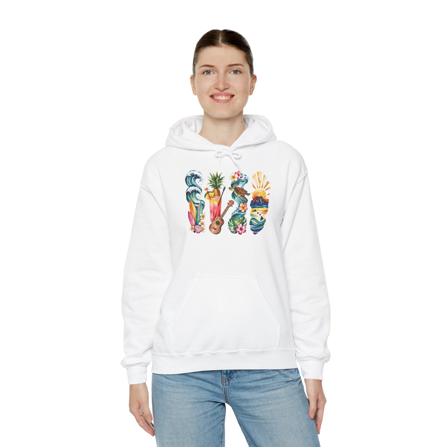 Hawaii Nature Hoodie – Unisex Sweatshirt for Volcano & Ocean Lovers