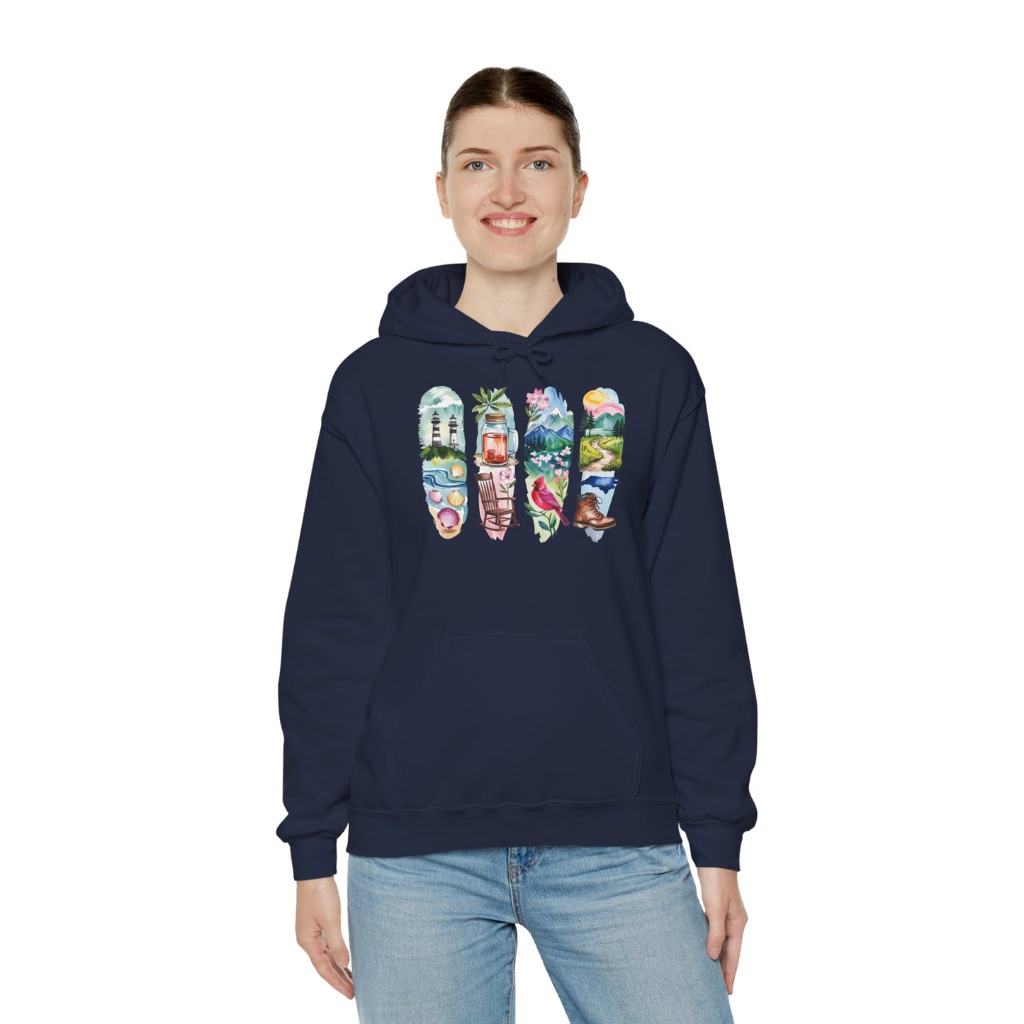 North Carolina Nature Hoodie – Unisex Sweatshirt for Nature Lovers