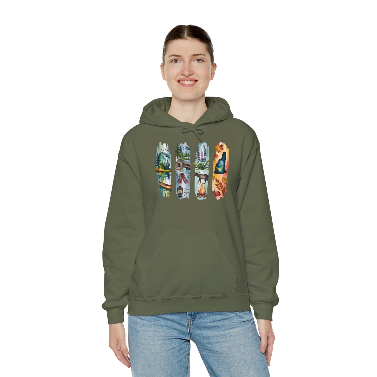 New Hampshire Nature Hoodie – Unisex Sweatshirt for Mountain & Forest Lovers
