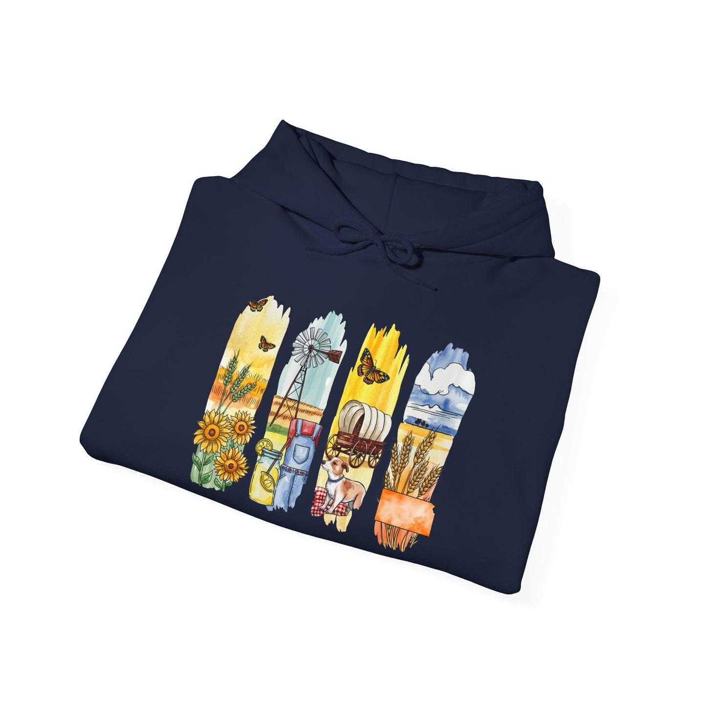 Kansas Nature Hoodie – Unisex Sweatshirt for Prairie & Sky Lovers