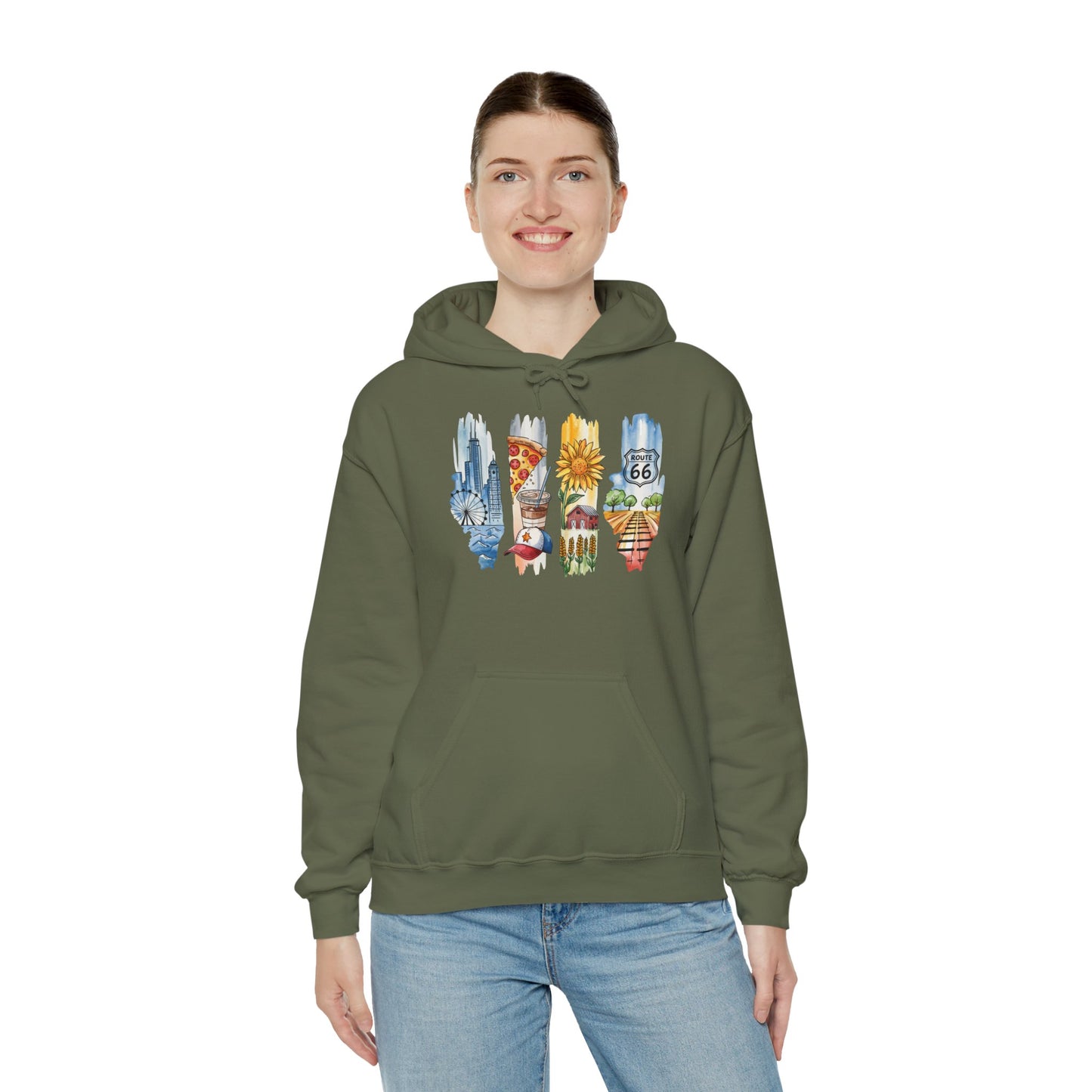 Illinois Nature Hoodie – Unisex Sweatshirt for Trail, Lake & City Escape Lovers
