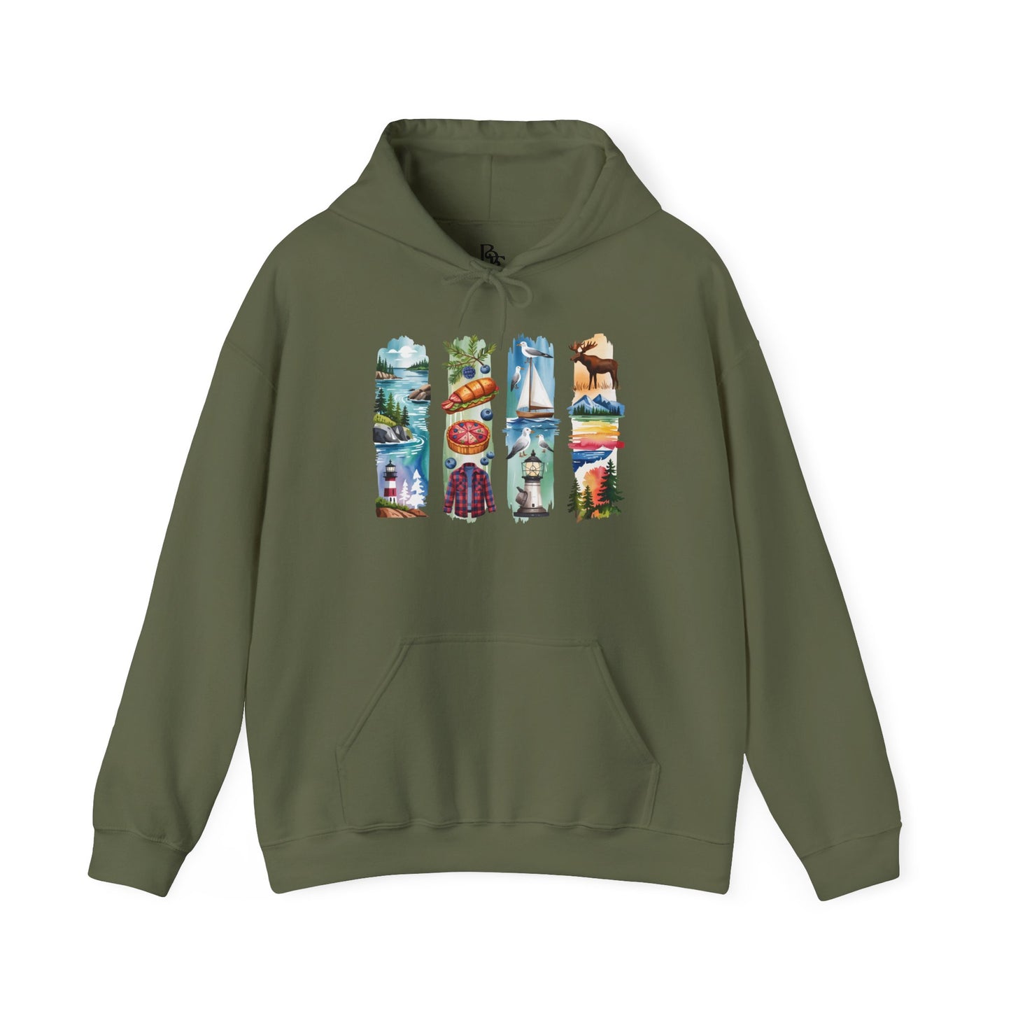 Maine Nature Hoodie – Unisex Sweatshirt for Wilderness Lovers
