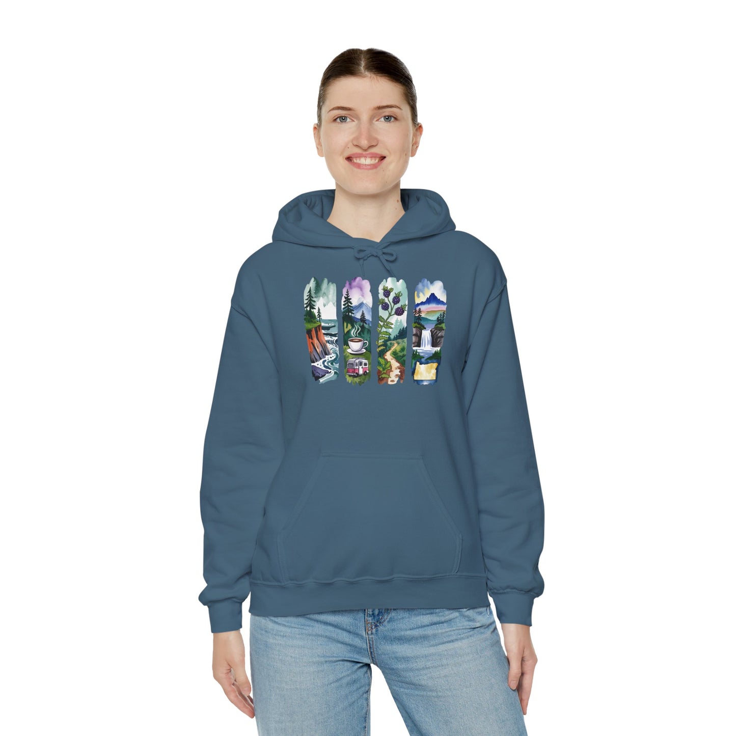 Oregon Nature Hoodie – Unisex Pacific Northwest Sweatshirt for Hikers & Adventure Enthusiasts