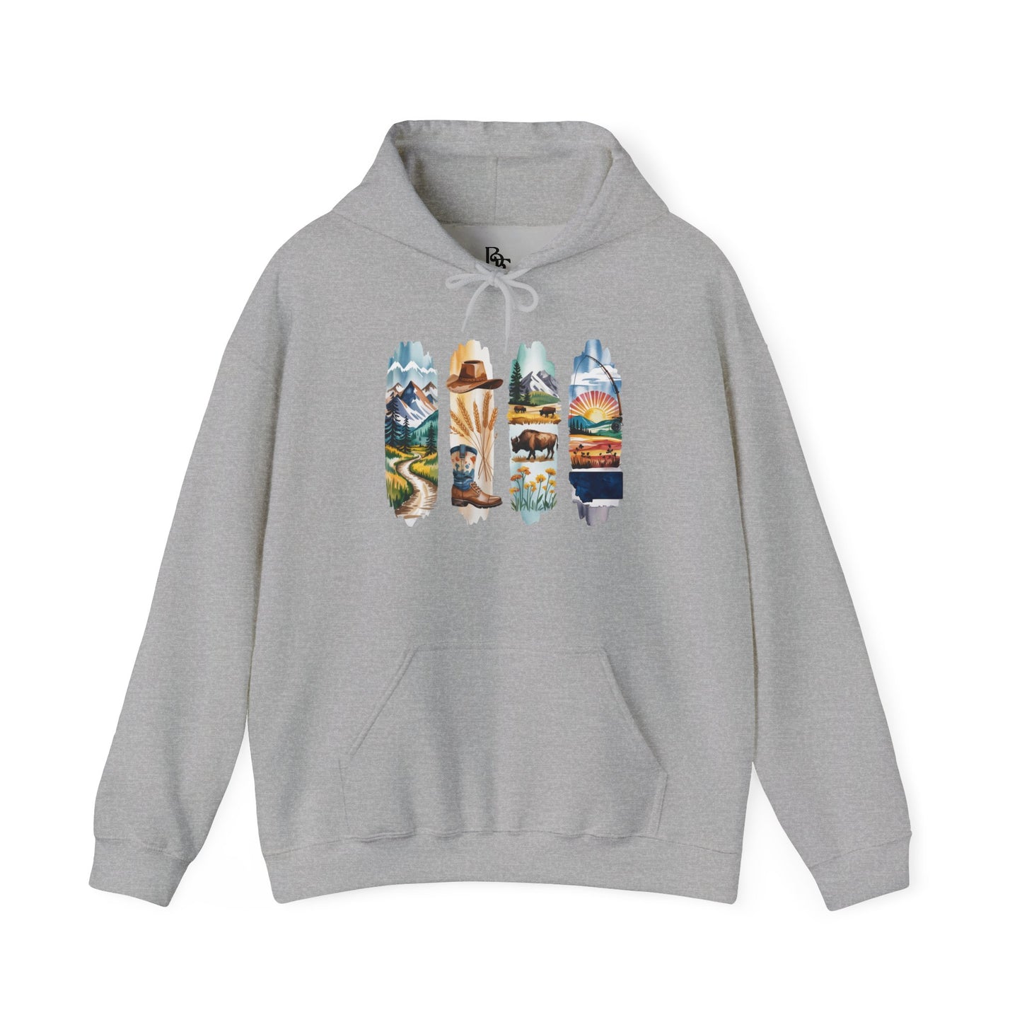 Montana Nature Hoodie – Unisex Big Sky Country Sweatshirt for Wilderness Lovers