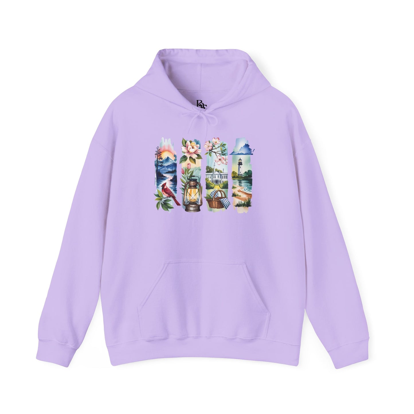 Virginia Nature Hoodie – Unisex Mountains & Lakes Sweatshirt for Outdoor Enthusiasts