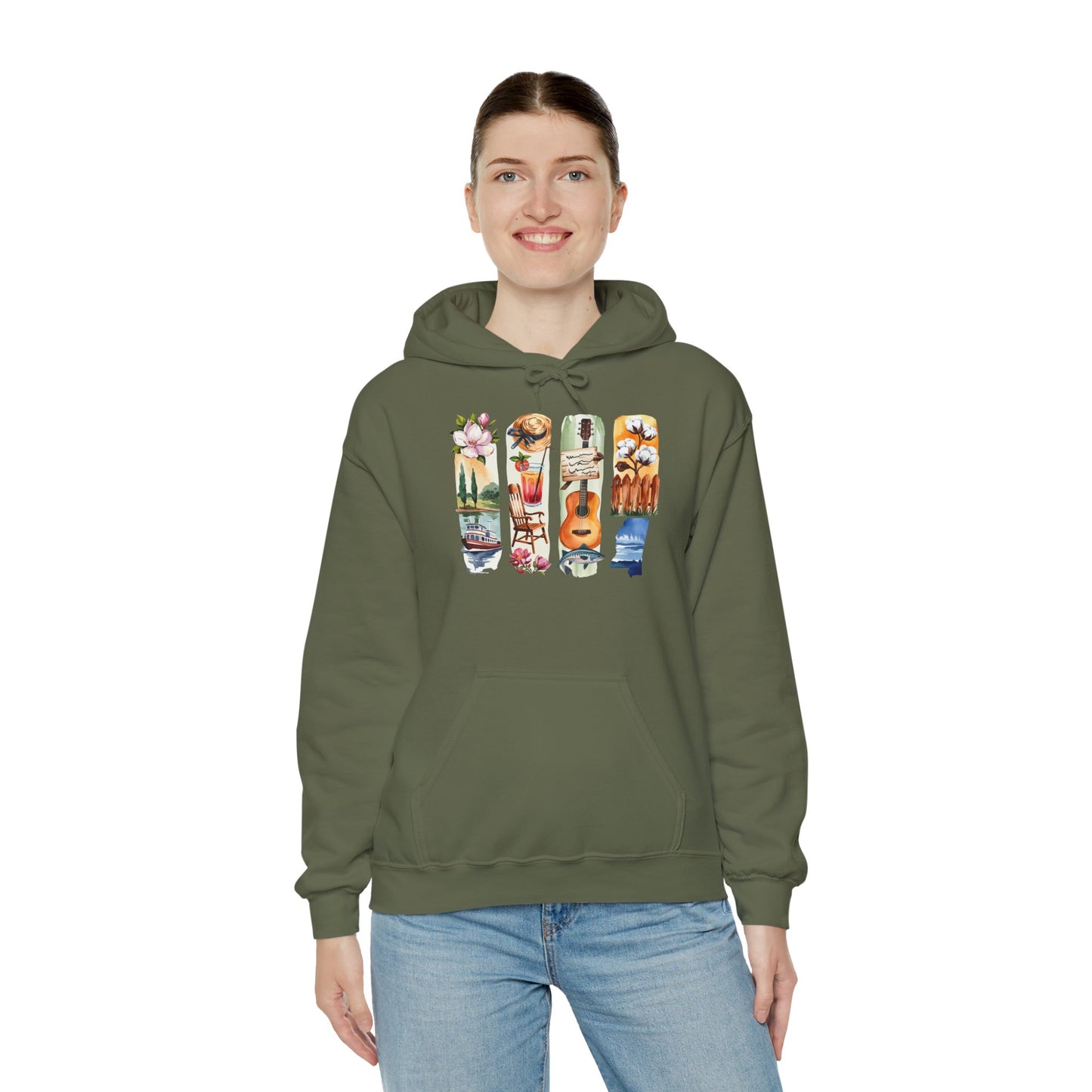 Mississippi Nature Hoodie – Unisex Sweatshirt for River & Forest Lovers