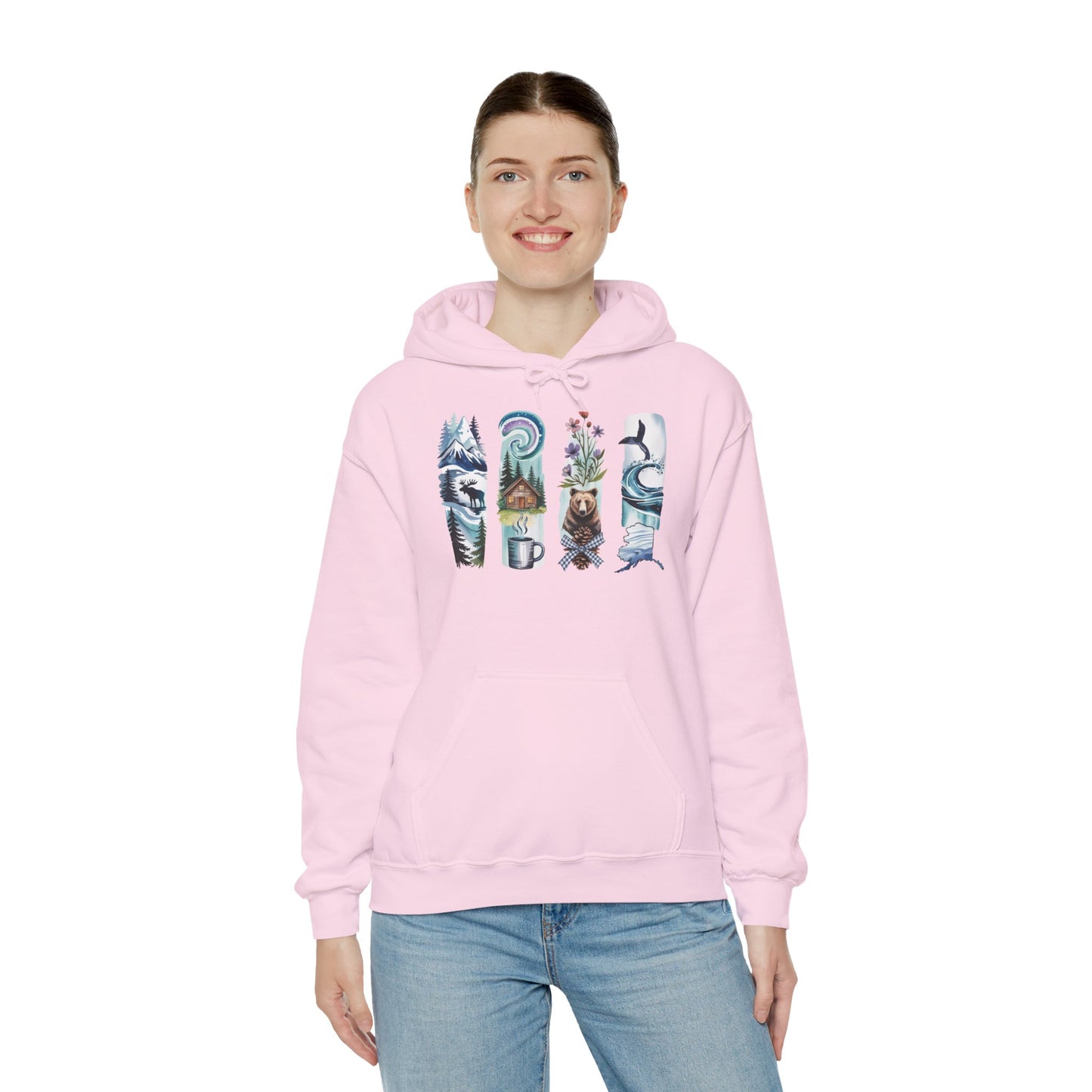 Alaska Nature Hoodie – Unisex Sweatshirt for Mountain & Glacier Explorers