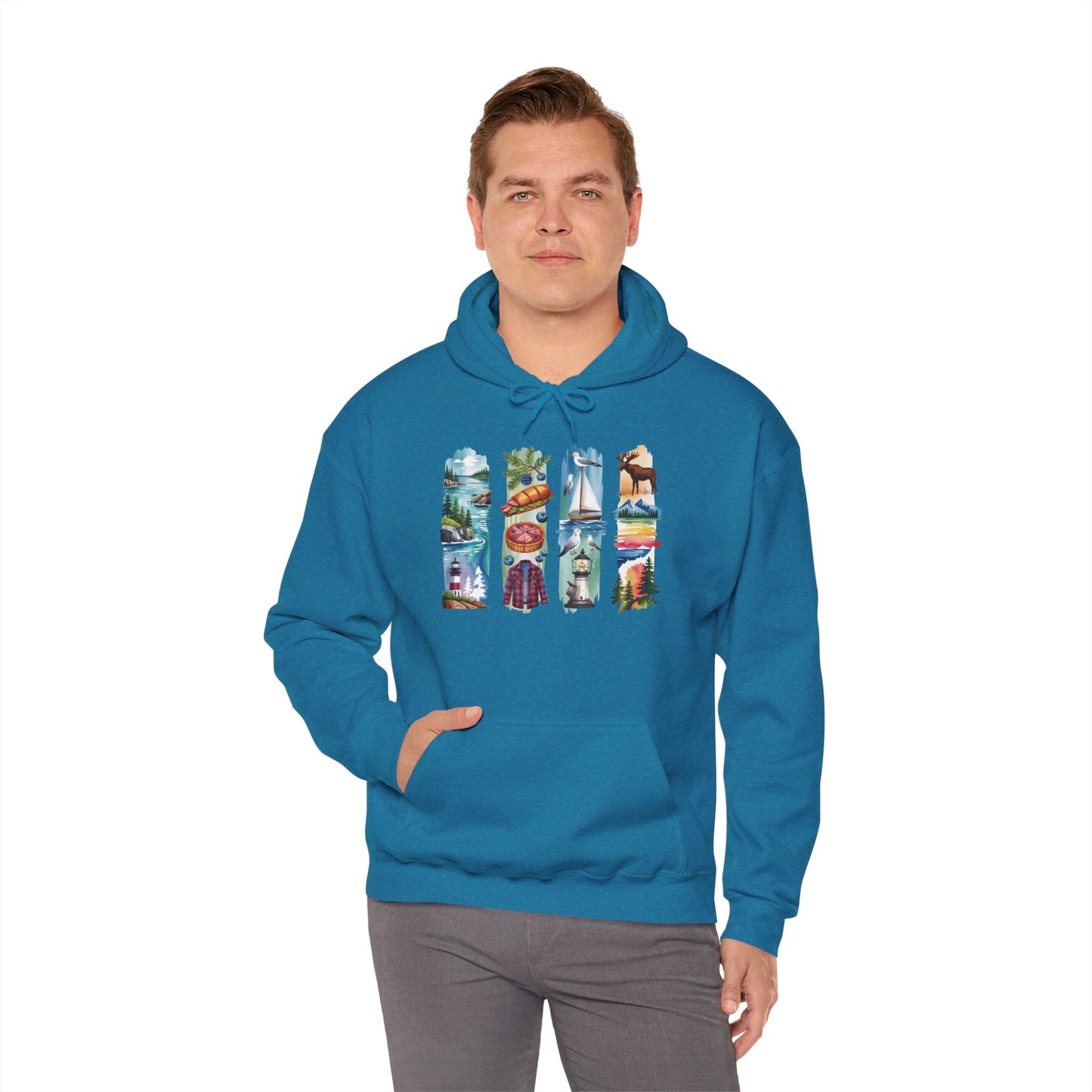 Maine Nature Hoodie – Unisex Sweatshirt for Wilderness Lovers