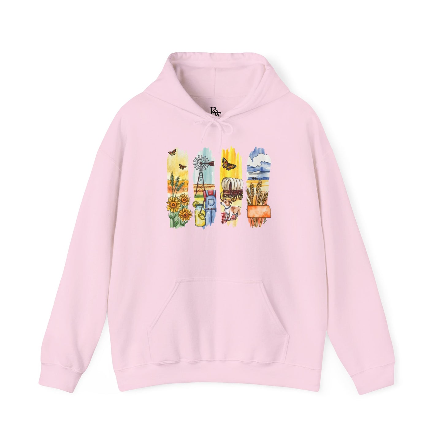 Kansas Nature Hoodie – Unisex Sweatshirt for Prairie & Sky Lovers