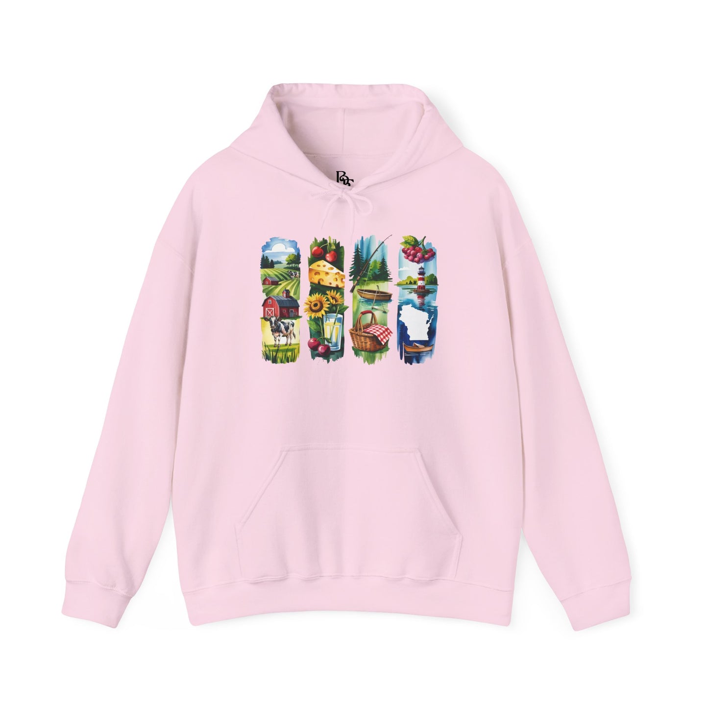 Wisconsin Nature Hoodie – Unisex Sweatshirt with Sceneries for Midwest Outdoor Lovers
