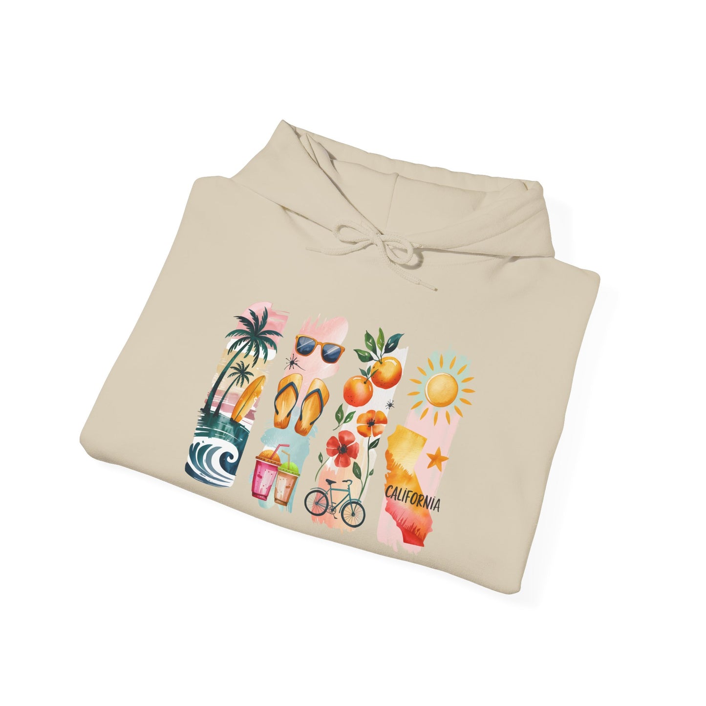 California Nature Hoodie – Unisex Sweatshirt for Water & Mountain Adventurers
