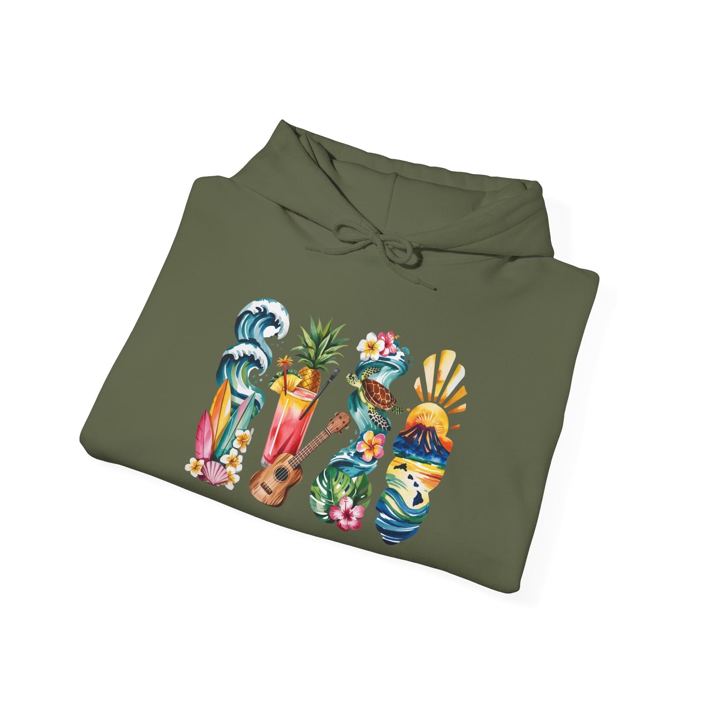 Hawaii Nature Hoodie – Unisex Sweatshirt for Volcano & Ocean Lovers
