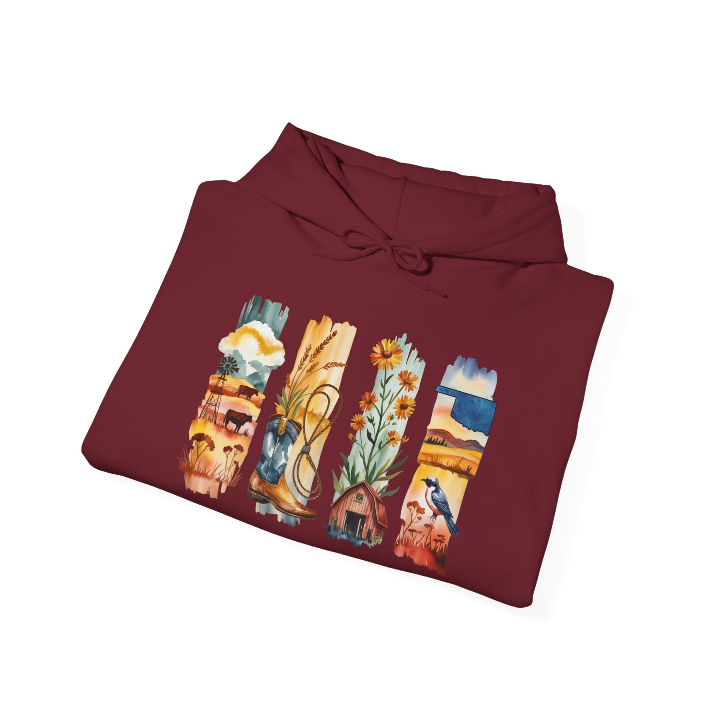 Oklahoma Nature Hoodie – Unisex Scenic Sweatshirt for Outdoor Adventurers