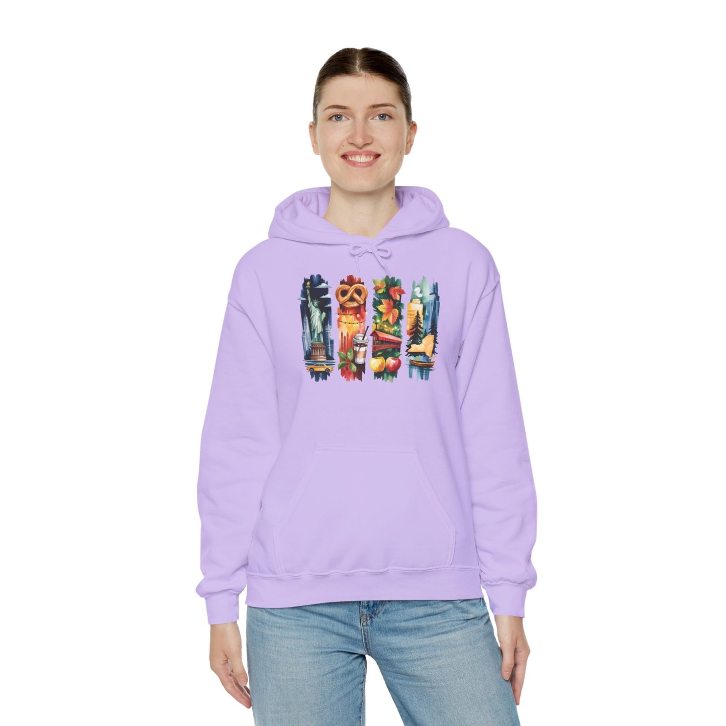 New York Nature Hoodie – Unisex Empire State Sweatshirt for Tourists and Travelers