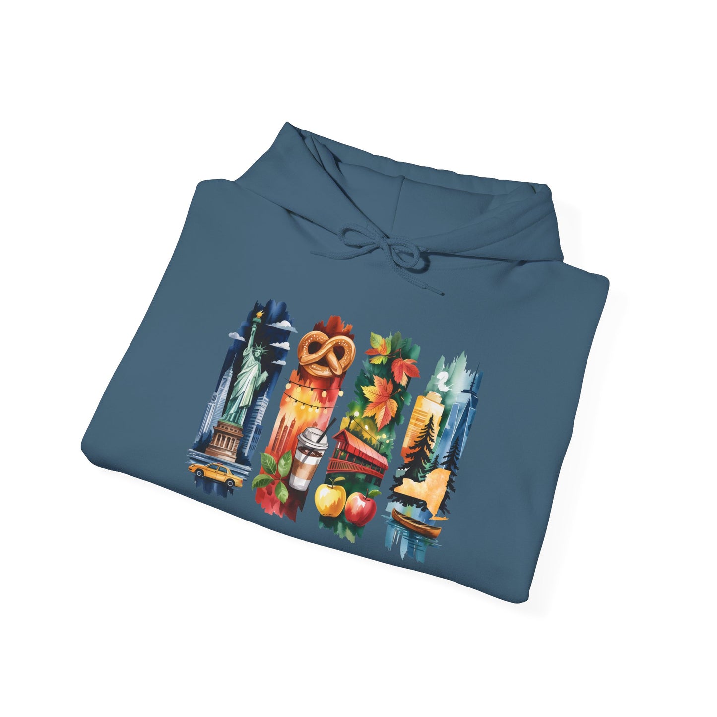 New York Nature Hoodie – Unisex Empire State Sweatshirt for Tourists and Travelers