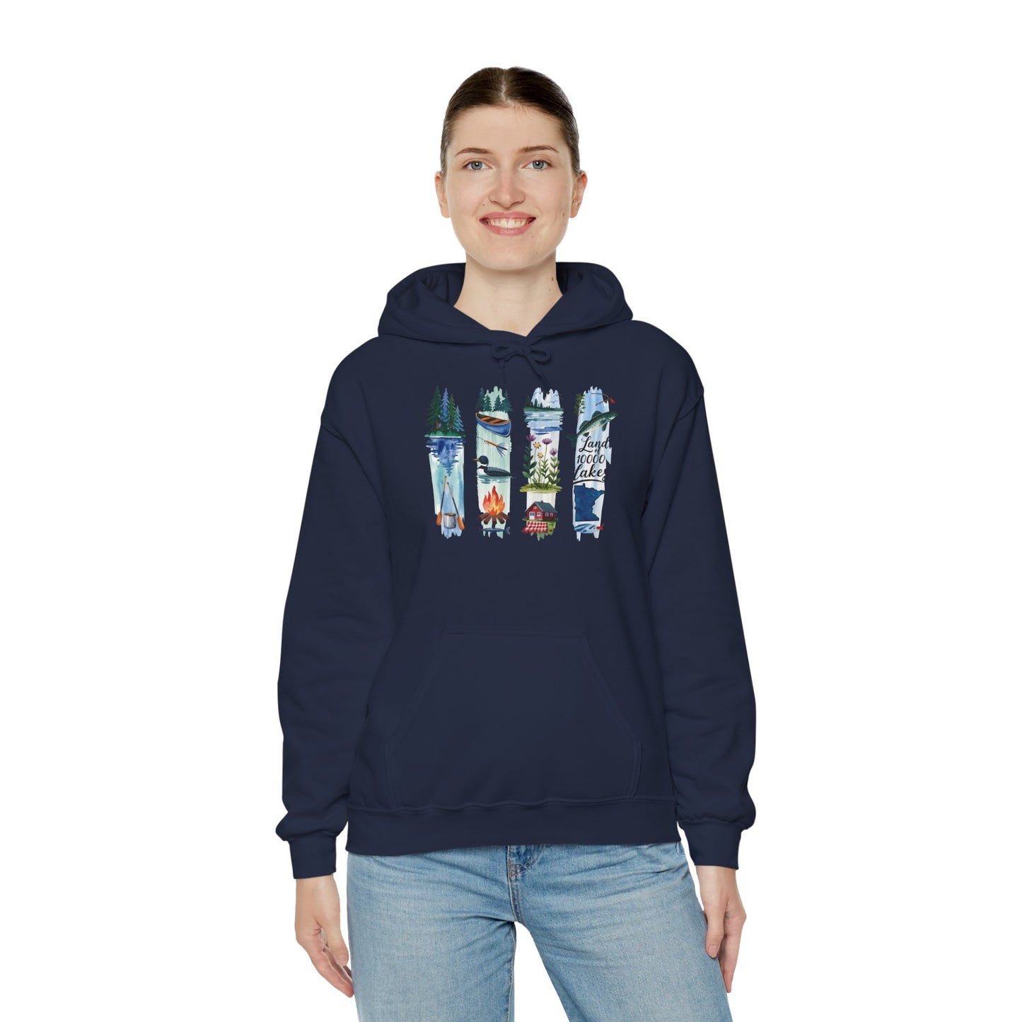 Minnesota Nature Hoodie – Unisex Sweatshirt for Forest & Lake Lovers