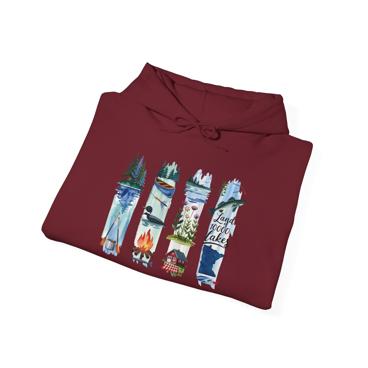 Minnesota Nature Hoodie – Unisex Sweatshirt for Forest & Lake Lovers