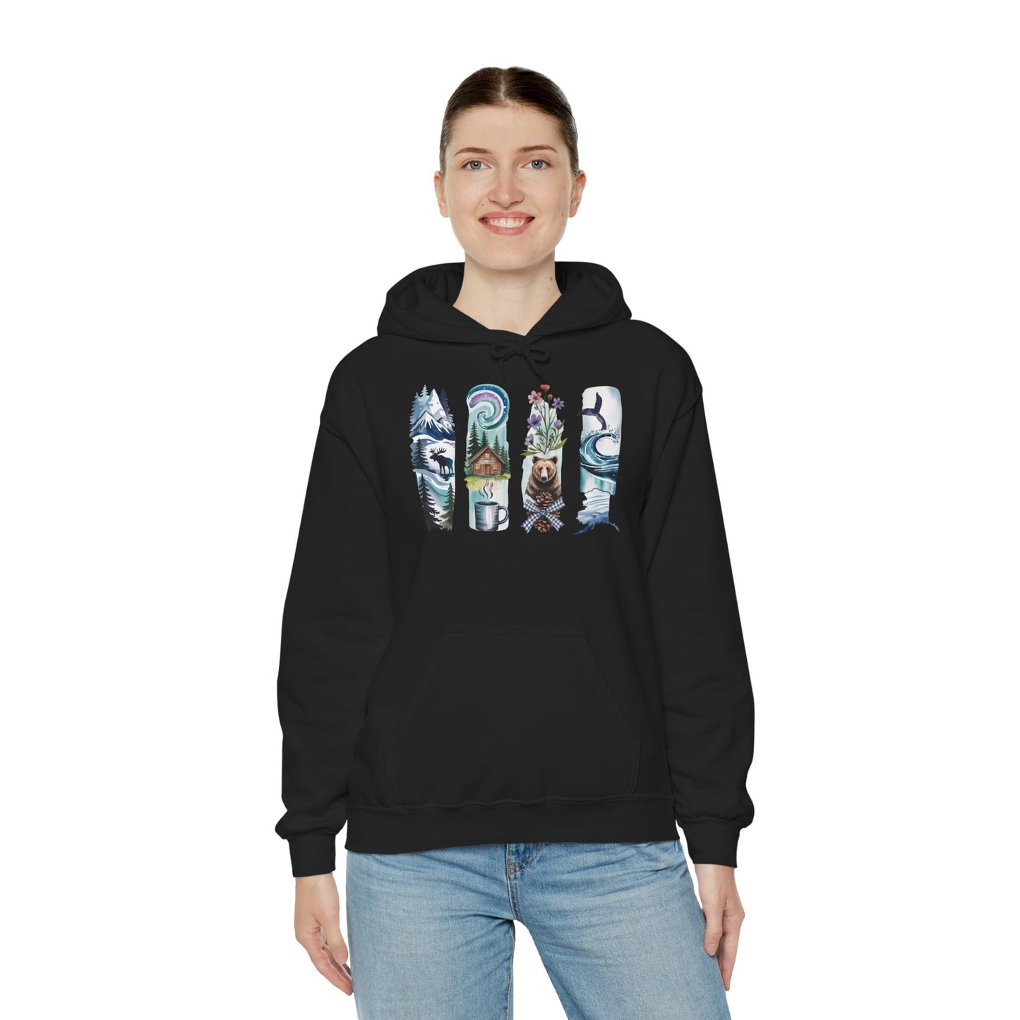 Alaska Nature Hoodie – Unisex Sweatshirt for Mountain & Glacier Explorers