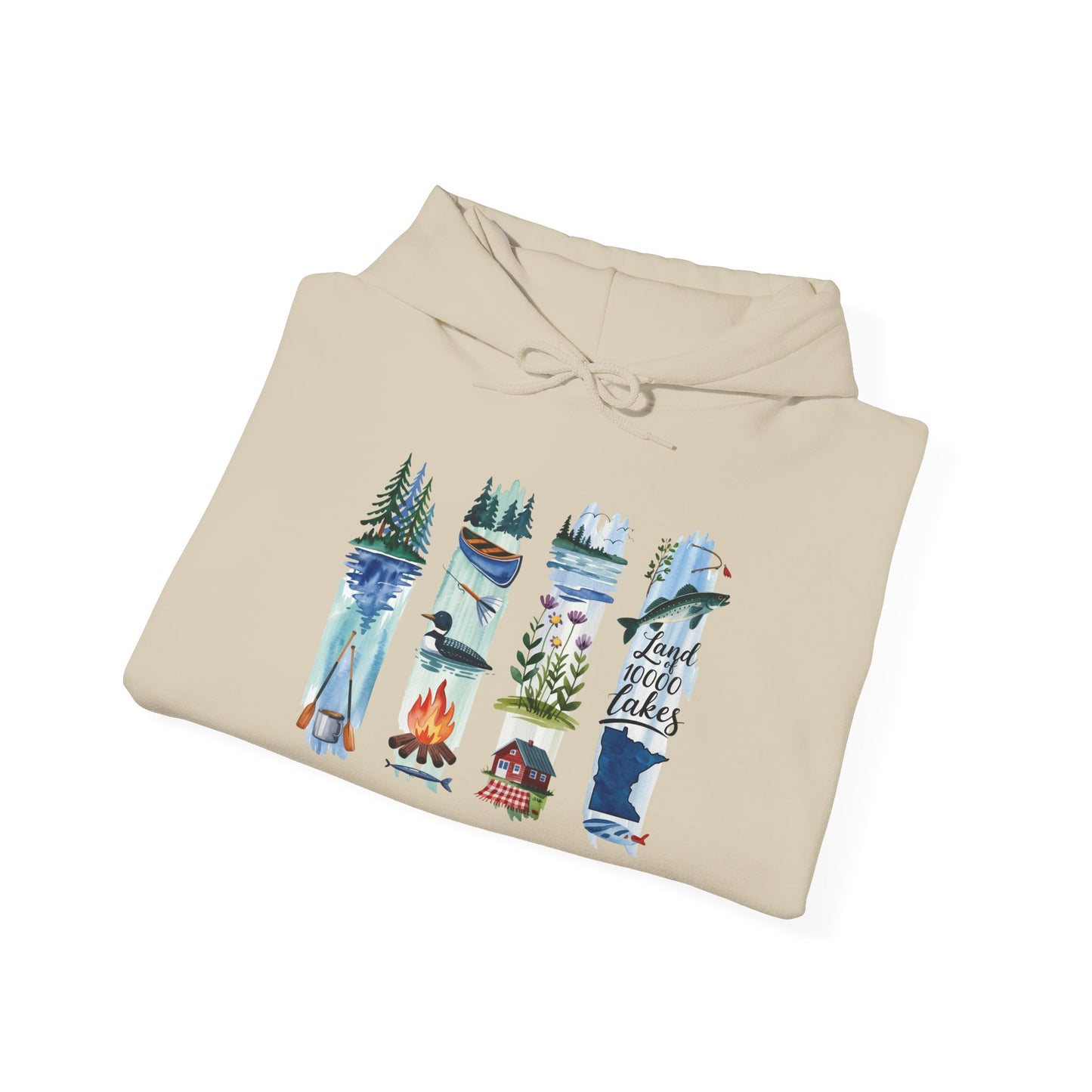 Minnesota Nature Hoodie – Unisex Sweatshirt for Forest & Lake Lovers