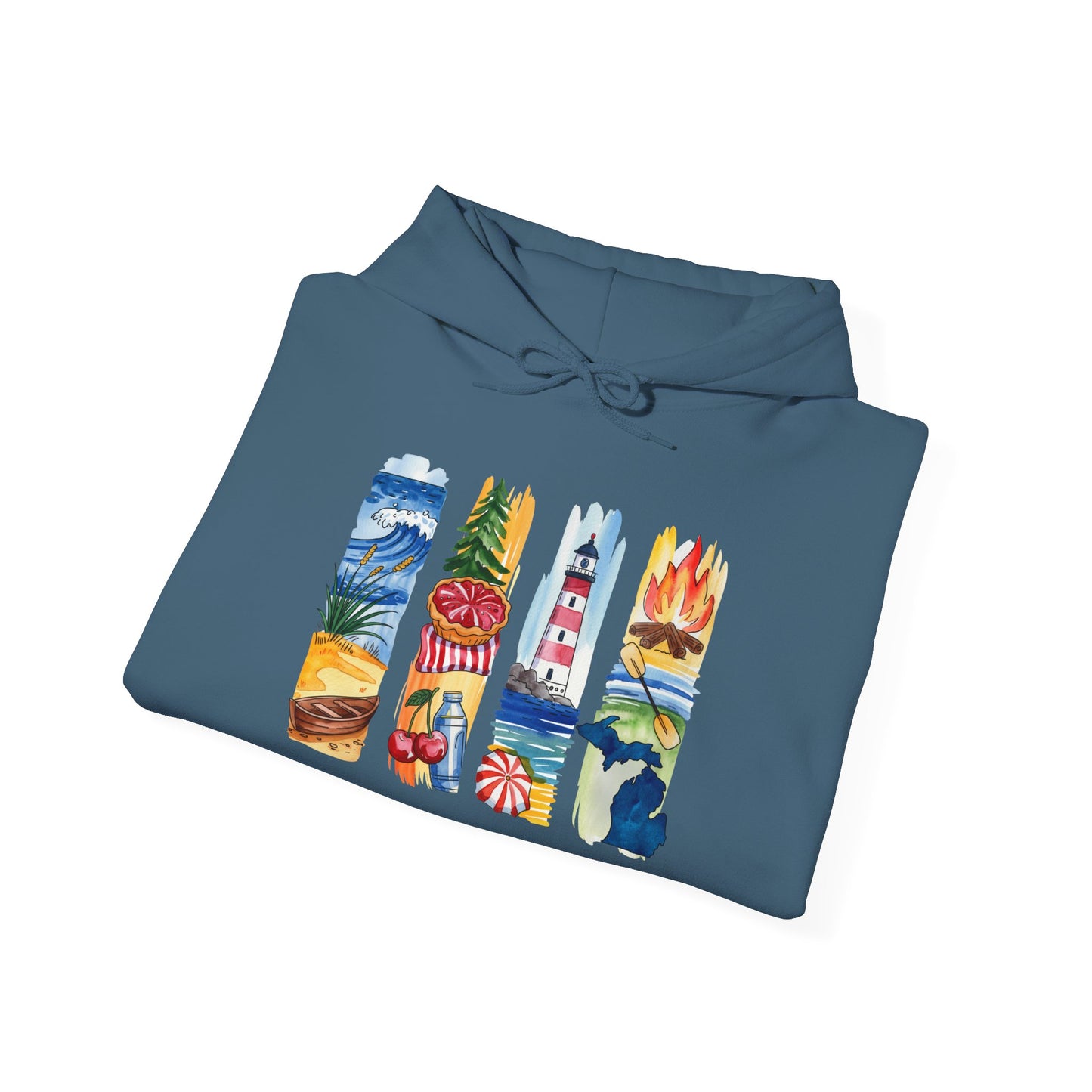 Michigan Nature Hoodie – Unisex Sweatshirt for Forest & Freshwater Lovers