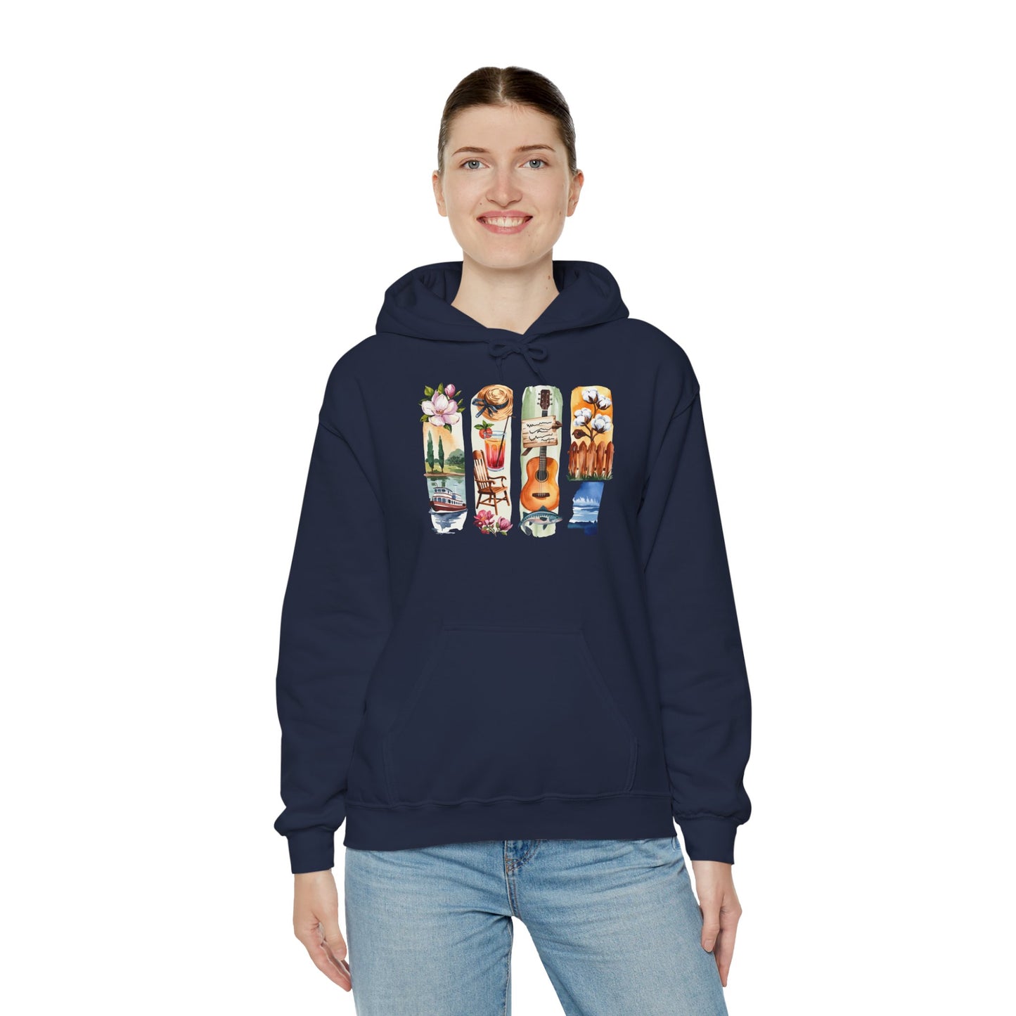 Mississippi Nature Hoodie – Unisex Sweatshirt for River & Forest Lovers
