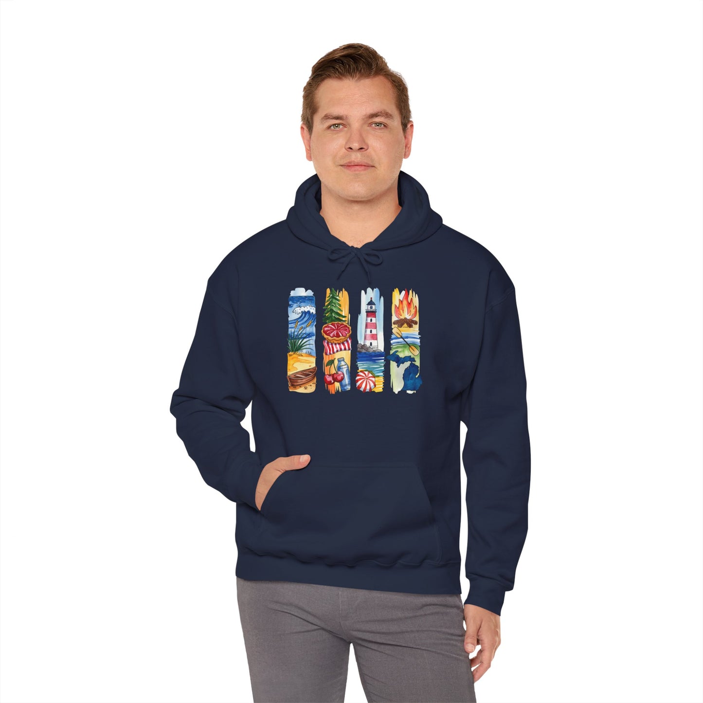 Michigan Nature Hoodie – Unisex Sweatshirt for Forest & Freshwater Lovers