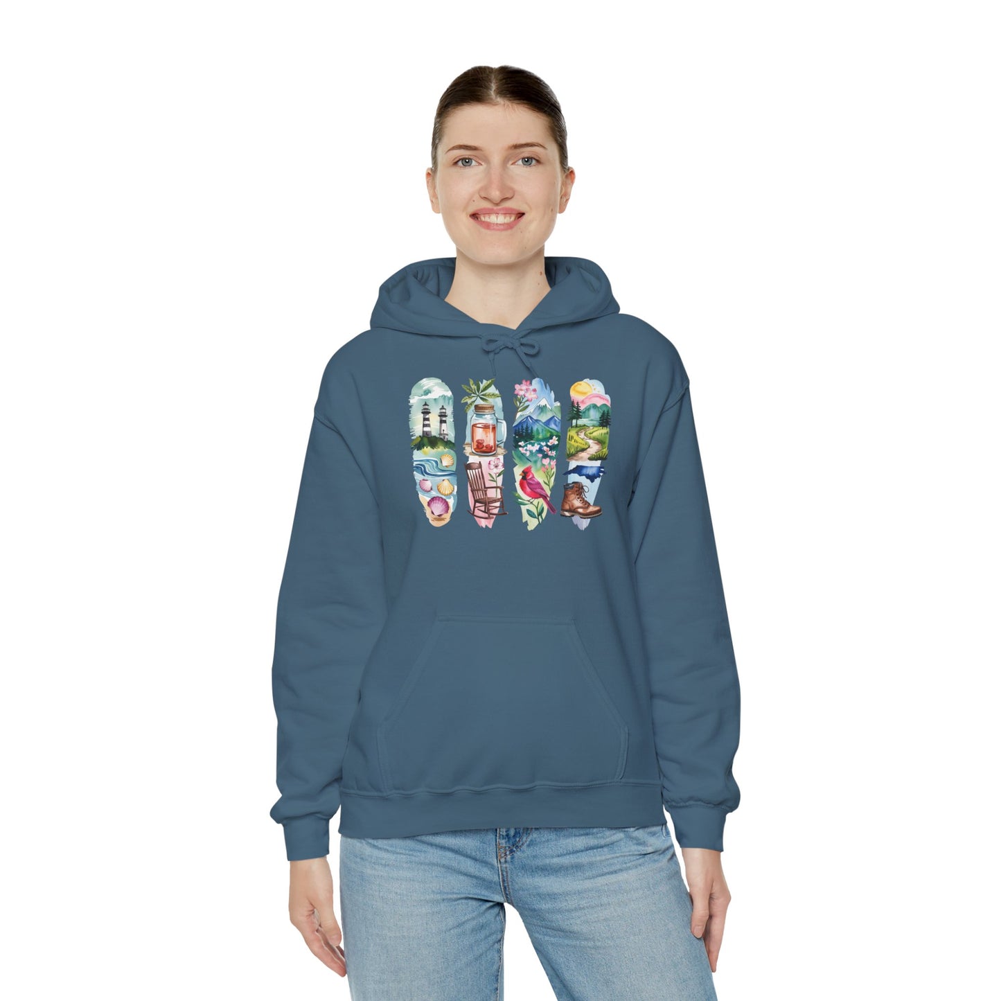North Carolina Nature Hoodie – Unisex Sweatshirt for Nature Lovers