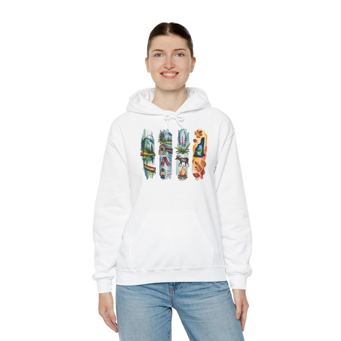 New Hampshire Nature Hoodie – Unisex Sweatshirt for Mountain & Forest Lovers