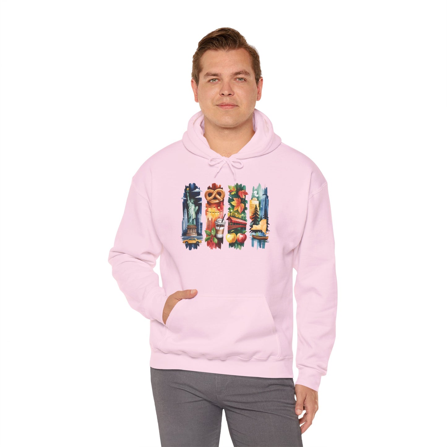 New York Nature Hoodie – Unisex Empire State Sweatshirt for Tourists and Travelers