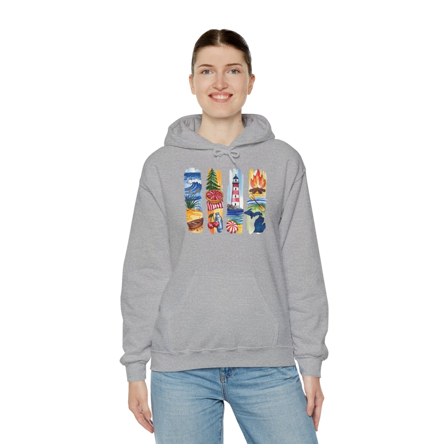 Michigan Nature Hoodie – Unisex Sweatshirt for Forest & Freshwater Lovers