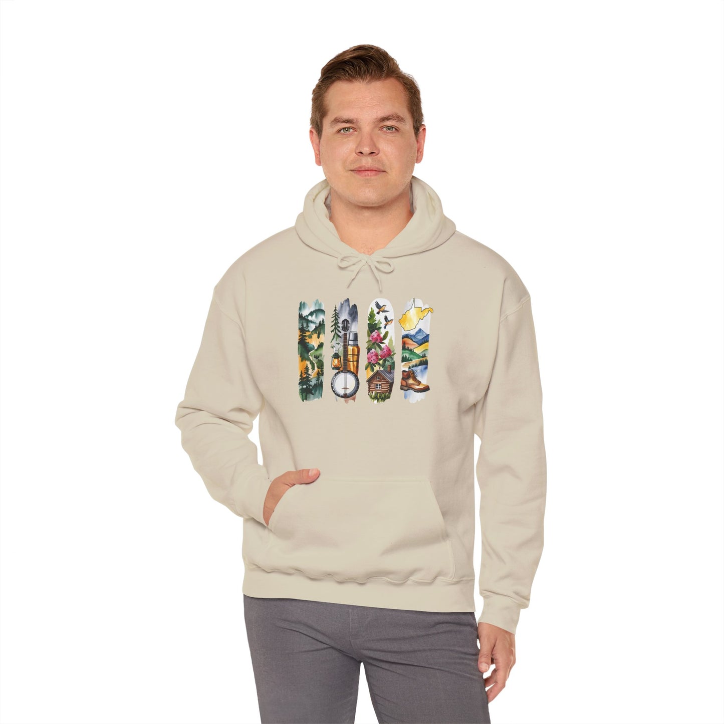 West Virginia Nature Hoodie – Unisex Mountain & Forest Sweatshirt for Appalachian Adventure Lovers