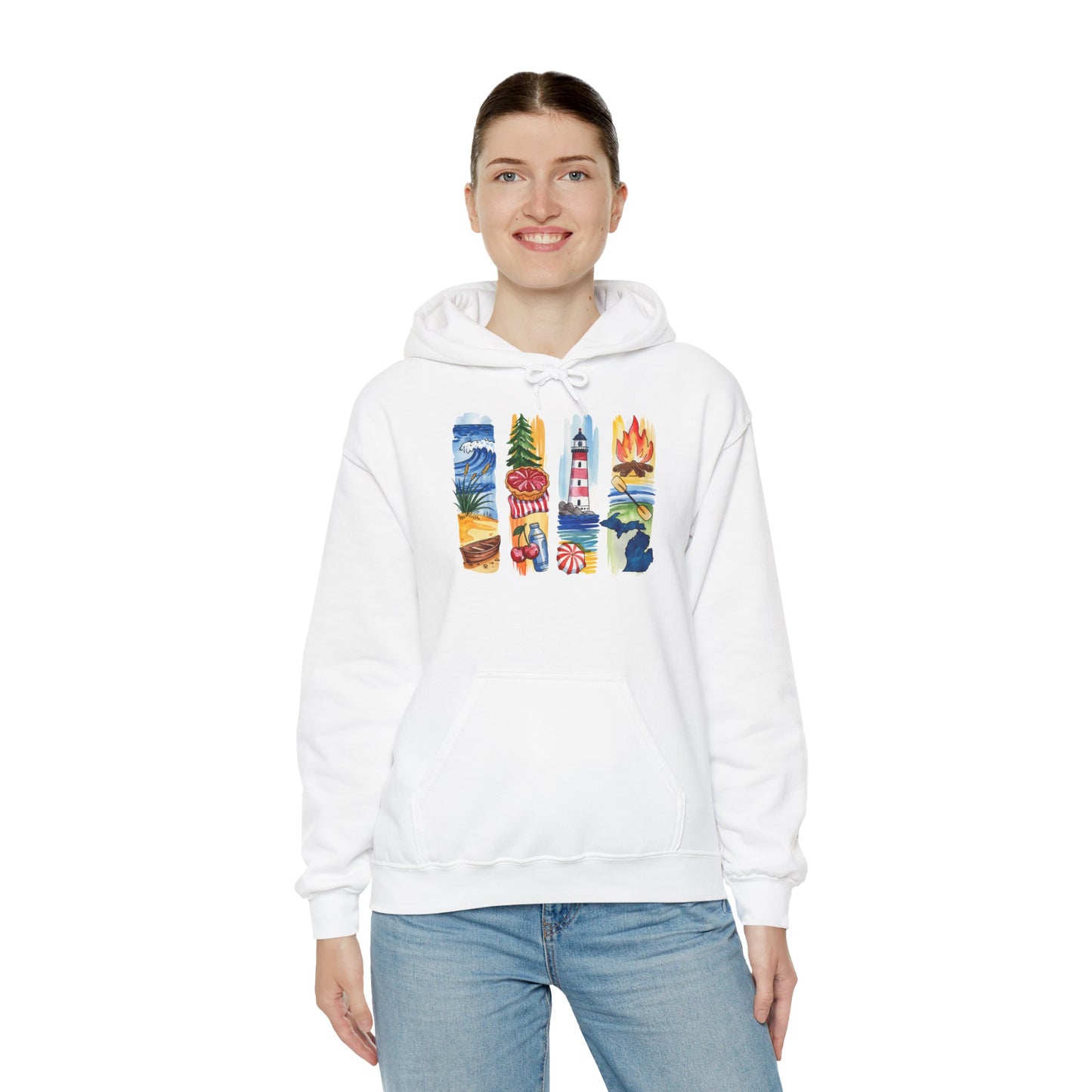 Michigan Nature Hoodie – Unisex Sweatshirt for Forest & Freshwater Lovers