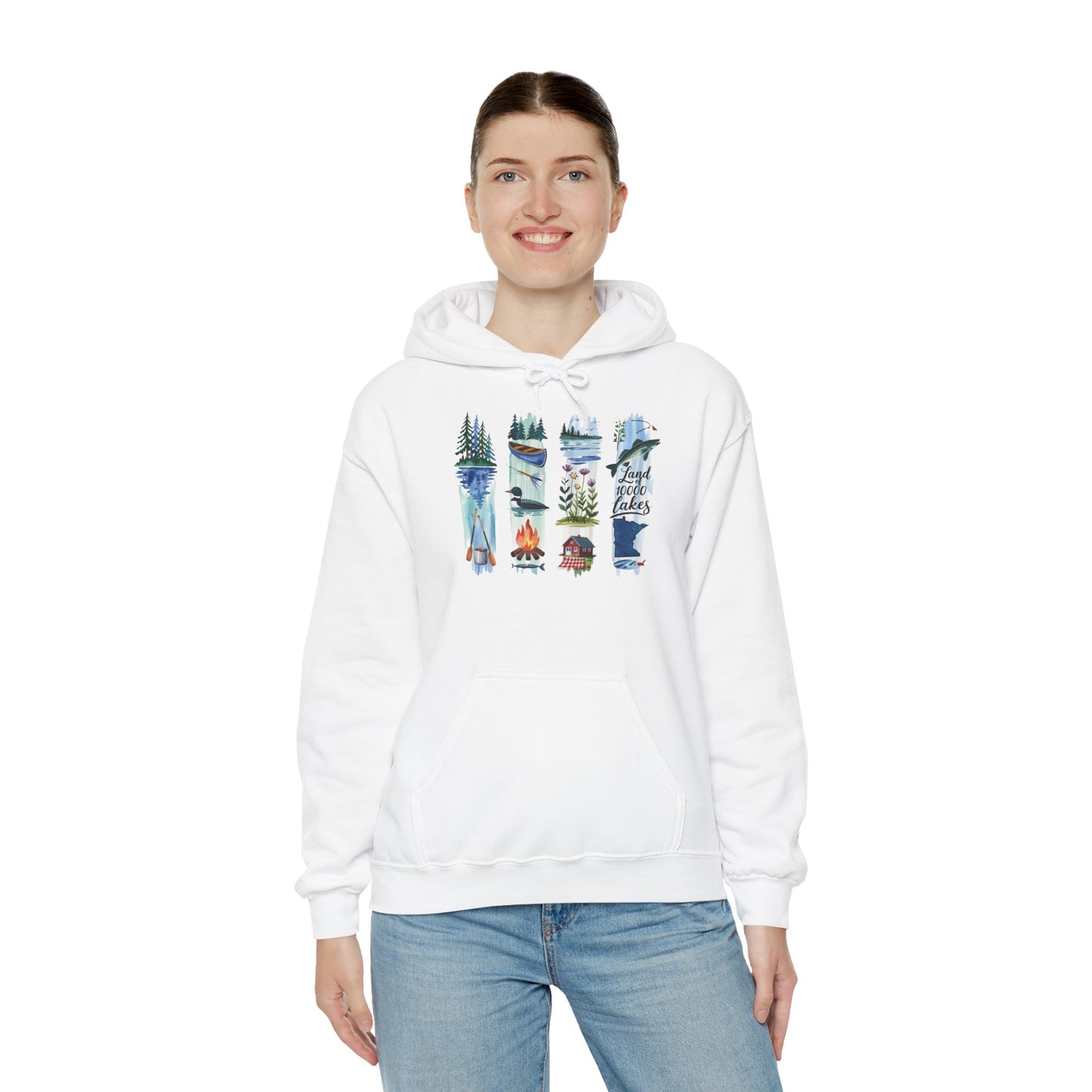 Minnesota Nature Hoodie – Unisex Sweatshirt for Forest & Lake Lovers