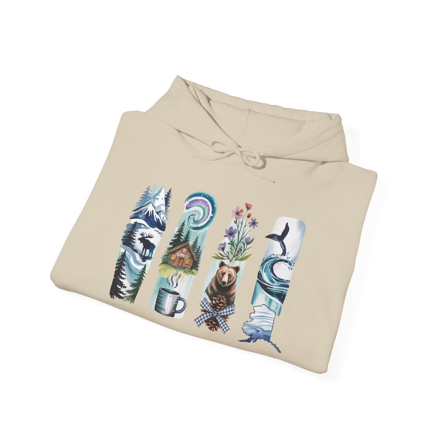 Alaska Nature Hoodie – Unisex Sweatshirt for Mountain & Glacier Explorers