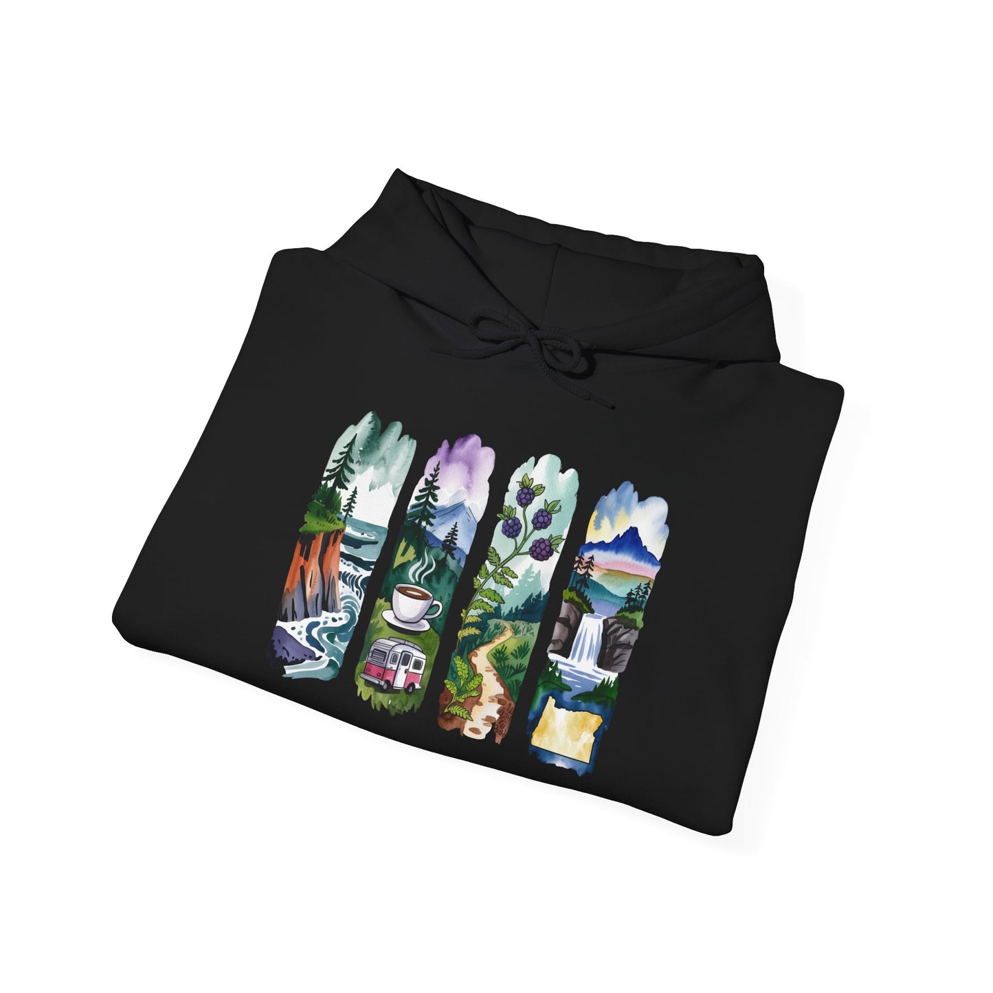 Oregon Nature Hoodie – Unisex Pacific Northwest Sweatshirt for Hikers & Adventure Enthusiasts