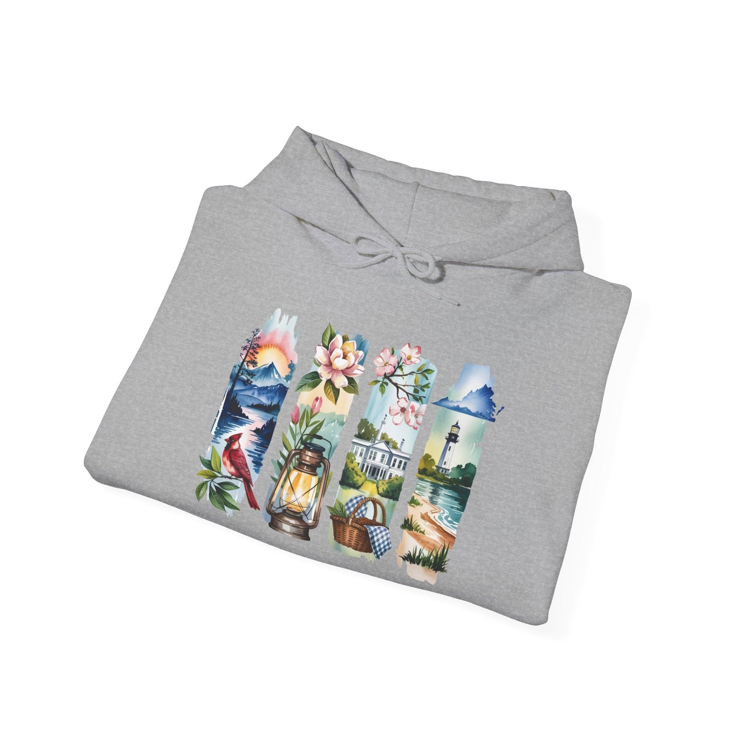 Virginia Nature Hoodie – Unisex Mountains & Lakes Sweatshirt for Outdoor Enthusiasts