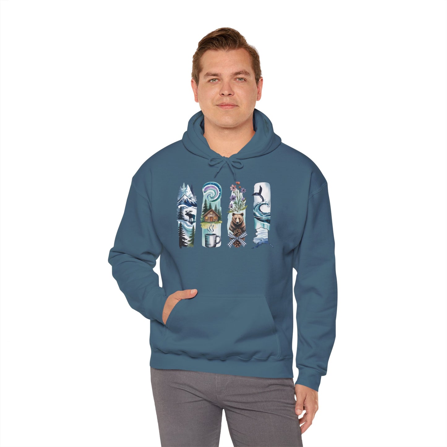 Alaska Nature Hoodie – Unisex Sweatshirt for Mountain & Glacier Explorers