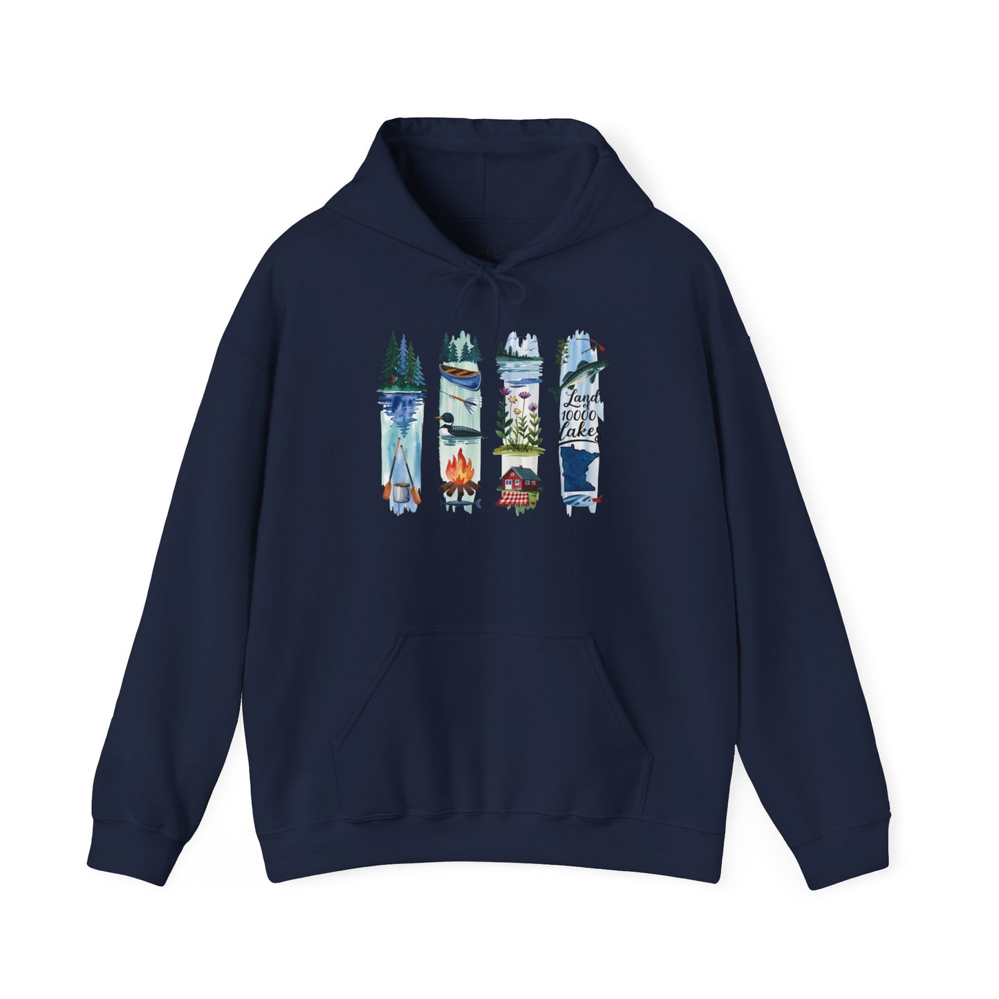 Minnesota Nature Hoodie – Unisex Sweatshirt for Forest & Lake Lovers