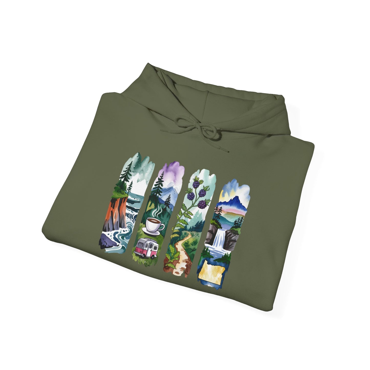 Oregon Nature Hoodie – Unisex Pacific Northwest Sweatshirt for Hikers & Adventure Enthusiasts