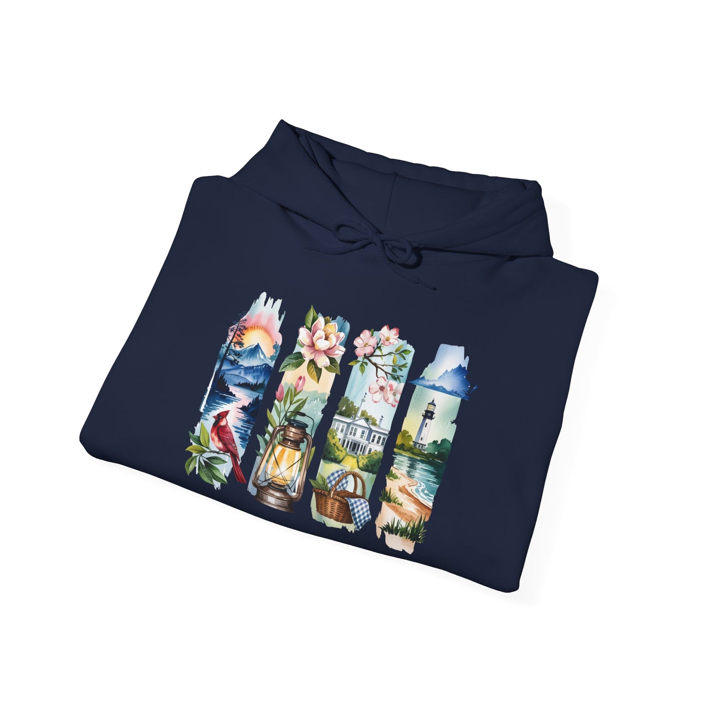 Virginia Nature Hoodie – Unisex Mountains & Lakes Sweatshirt for Outdoor Enthusiasts
