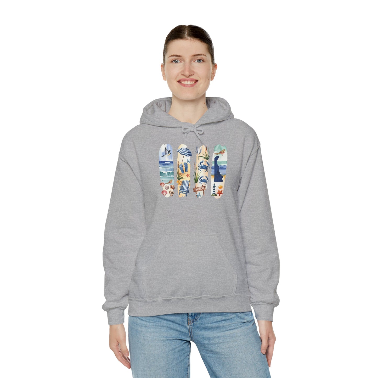 Delaware Nature Hoodie – Unisex Sweatshirt for Shoreline & Trail Lovers